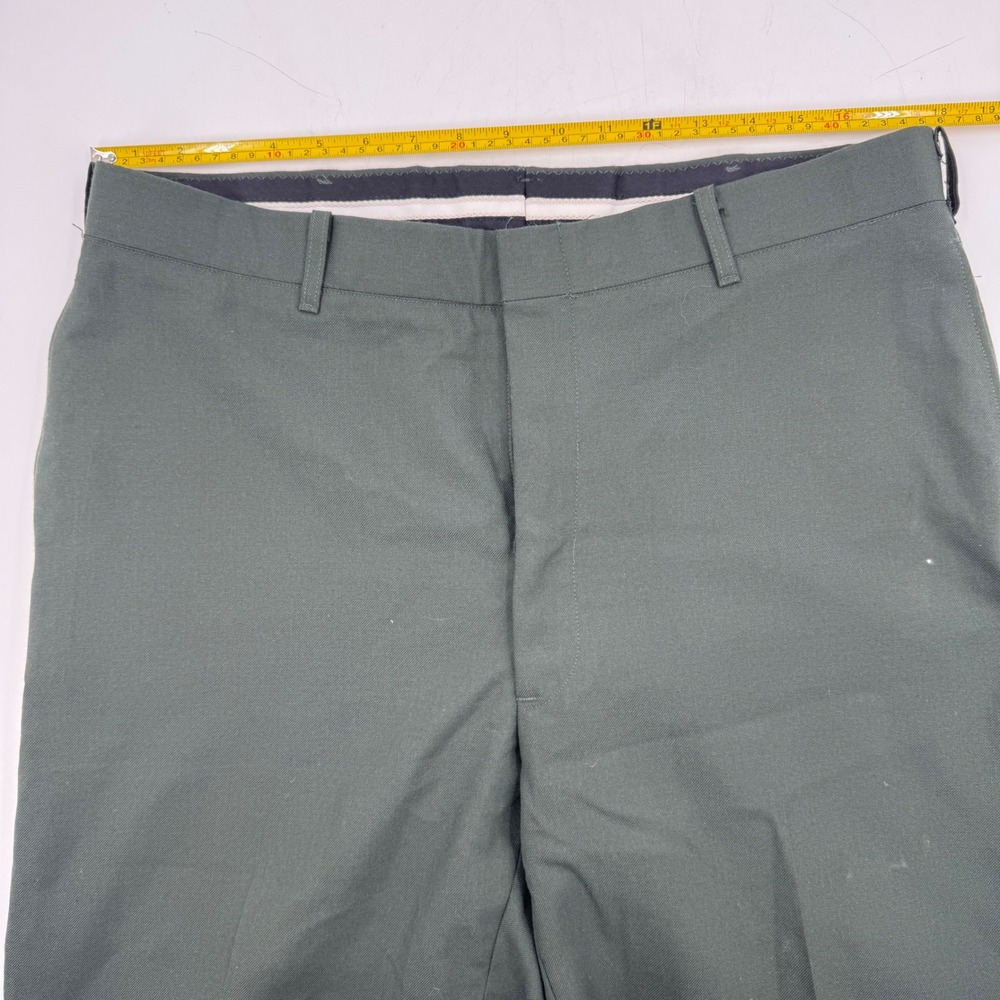DSCP by‎ Tennessee Apparel Men's Army Green Poly Wool Serge Trousers Size 37S - Picture 2 of 11